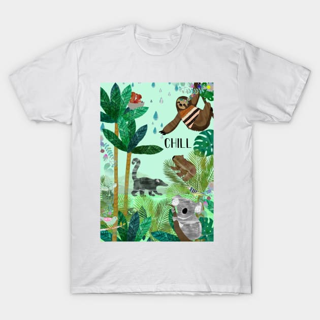 Sloth - chill T-Shirt by GreenNest